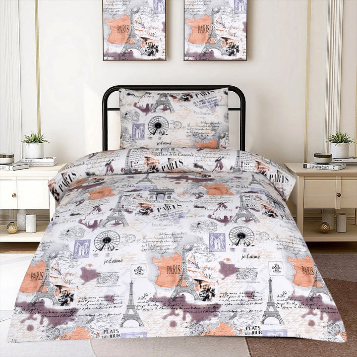 2 Pcs Printed Bed Sheet NS-1053