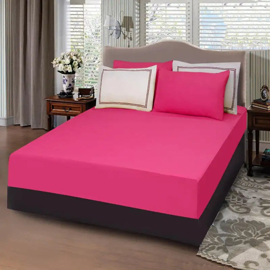 5 PCs Baratta Stitched Fitted Sheet Set Violet