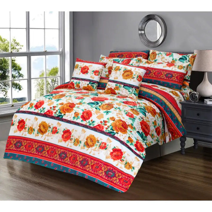 8 PC'S PRINTED DUVET SET 842