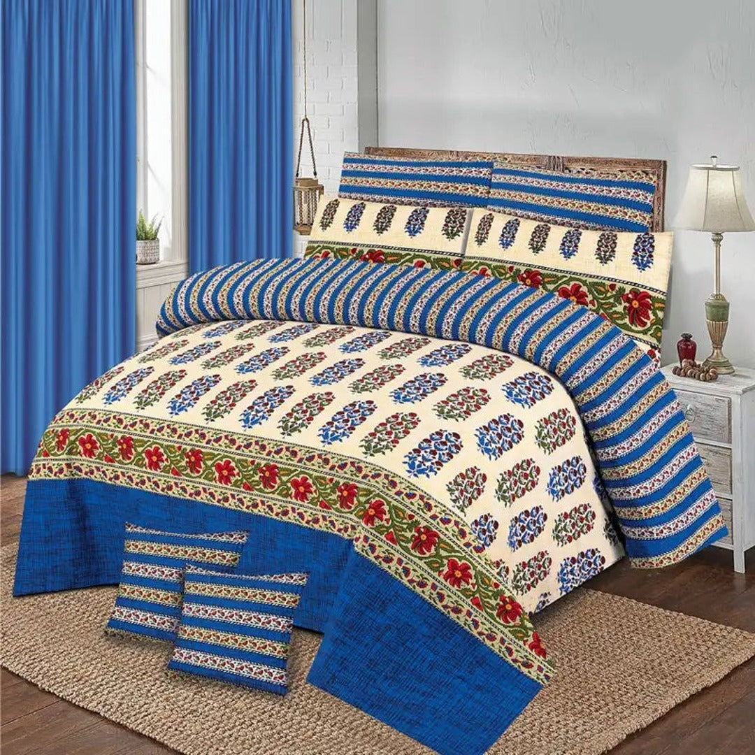3 Pcs Premium Printed Bed Sheet NS-863