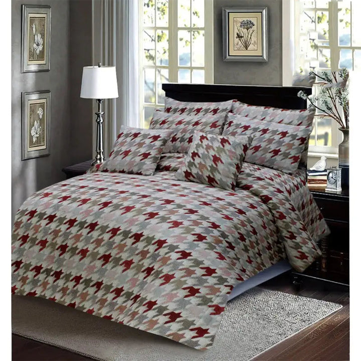 8 PC'S PRINTED DUVET SET 831
