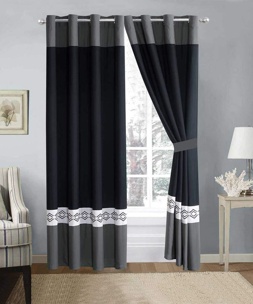 Elegant Embroidered Curtain 01