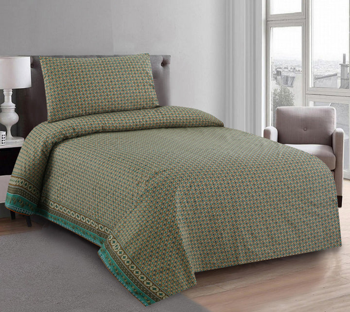 2 Pcs Elegant Printed Bed Sheet -1254