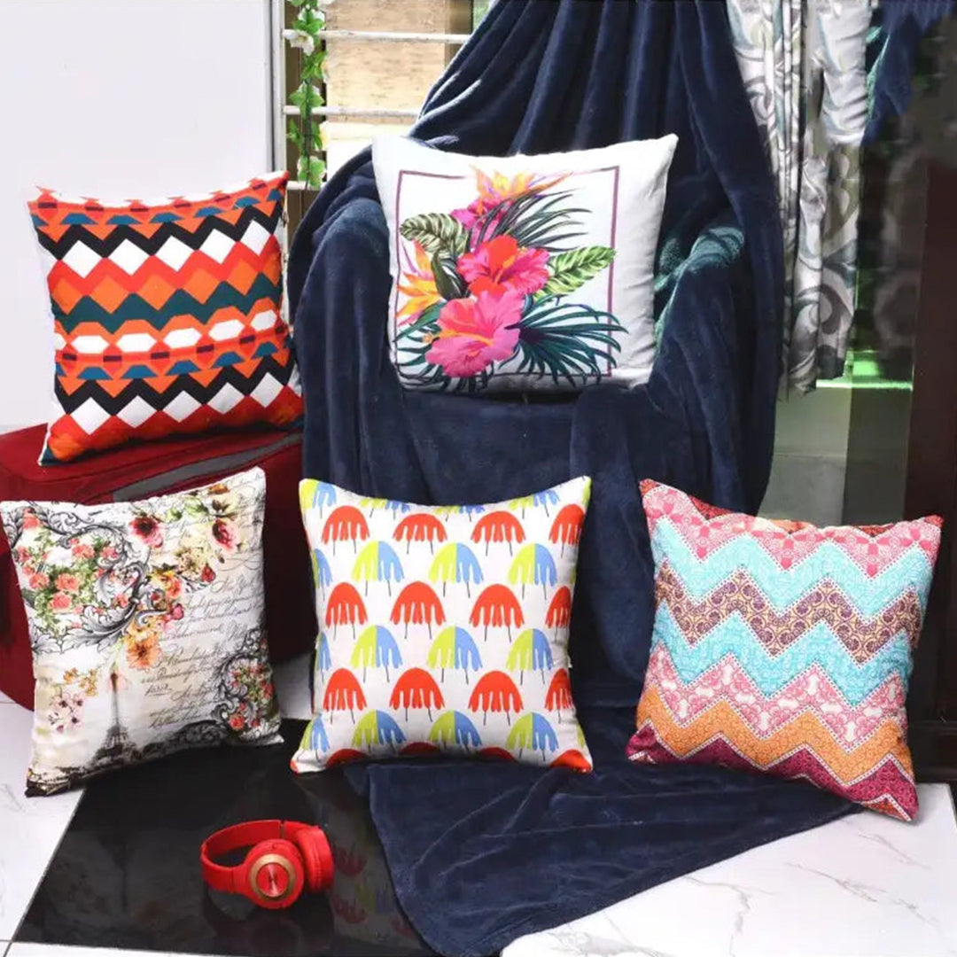 Pack of 5 Duck Digital Printed Cushion covers
