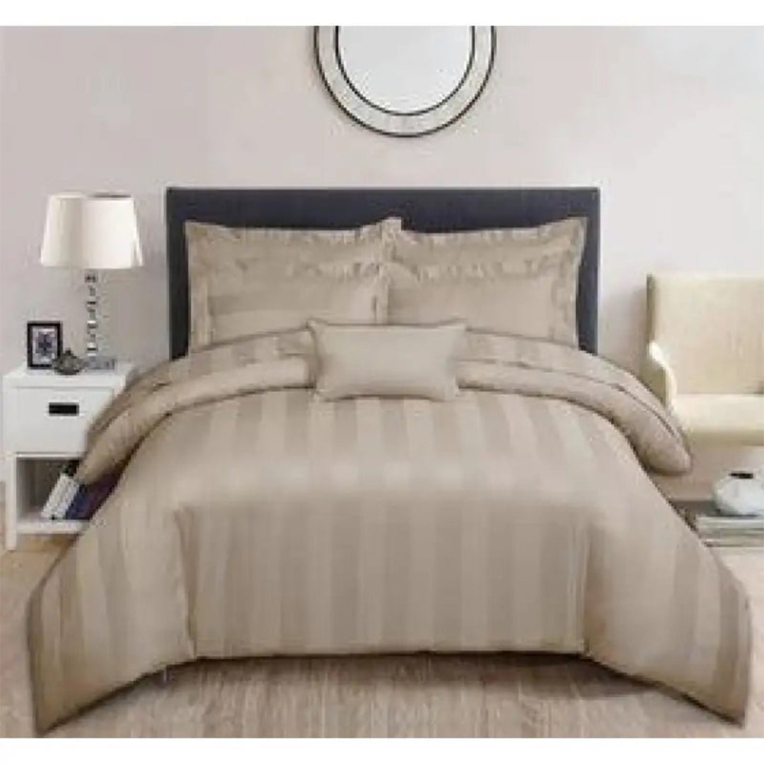 3 Pcs Satin Strip Bed Sheet NS-593