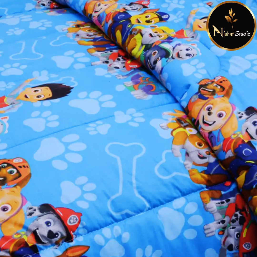 3 Pc's Kids Printed Comforter Set -02