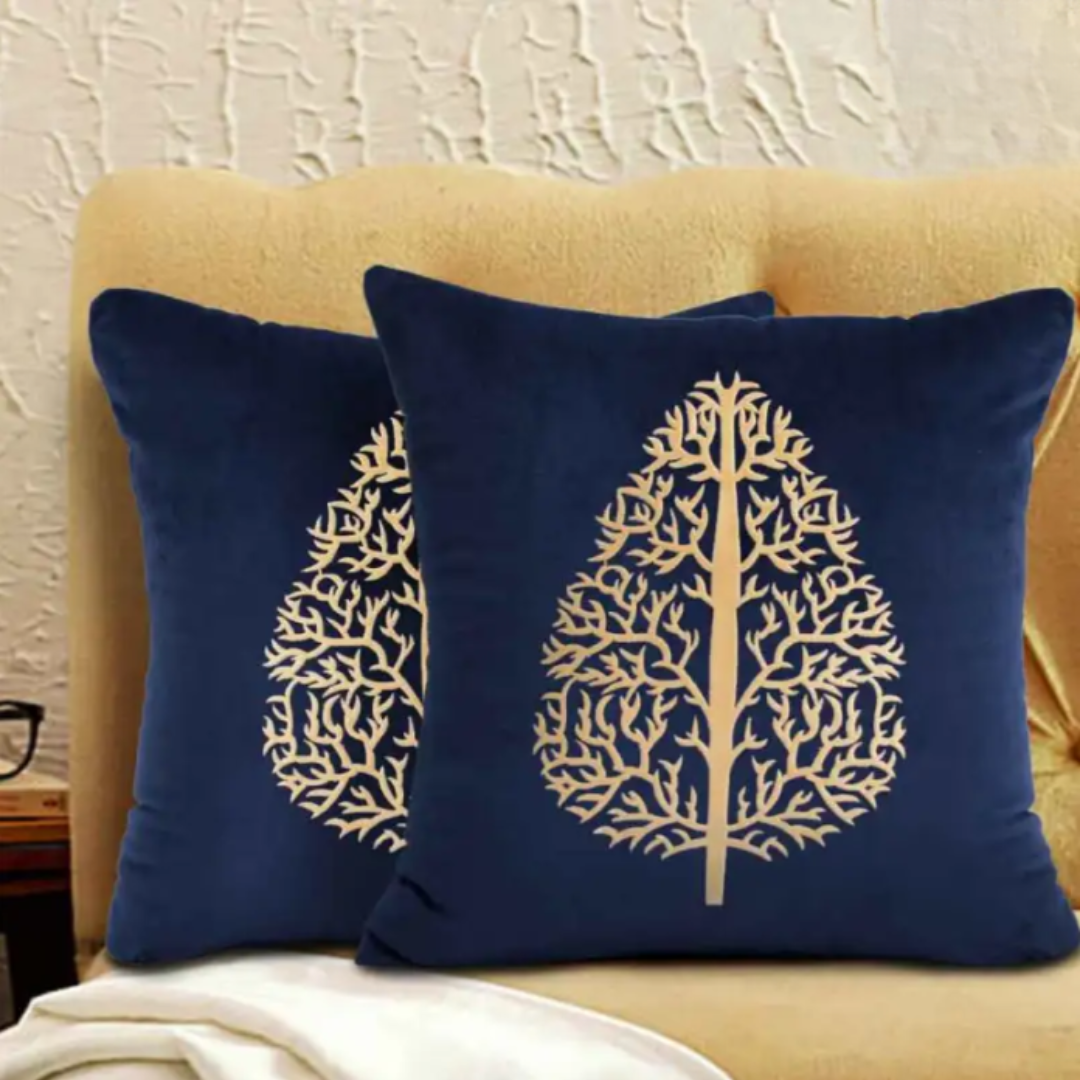 PAIR OF LUXURY CUSHION COVER BLUE