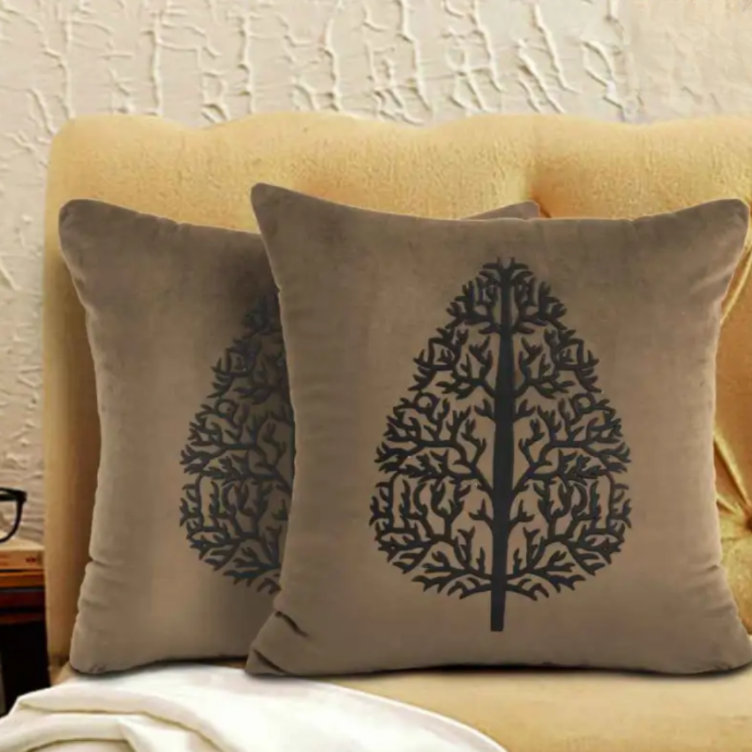 PAIR OF LUXURY CUSHION COVER BEIGE
