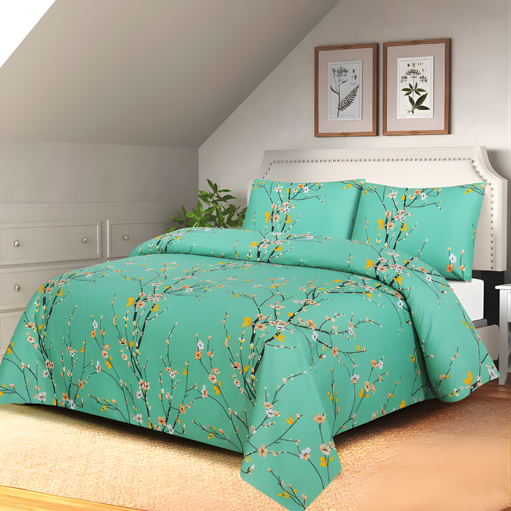 Pastel Charm Premium Bedsheet - 1586