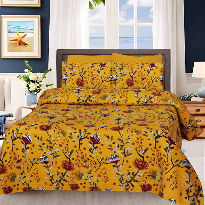 Classical Floral Premium Bedsheet - 1589