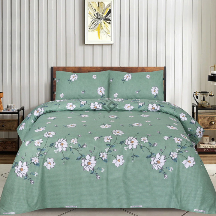 White Rose Premium Bedsheet - 1591