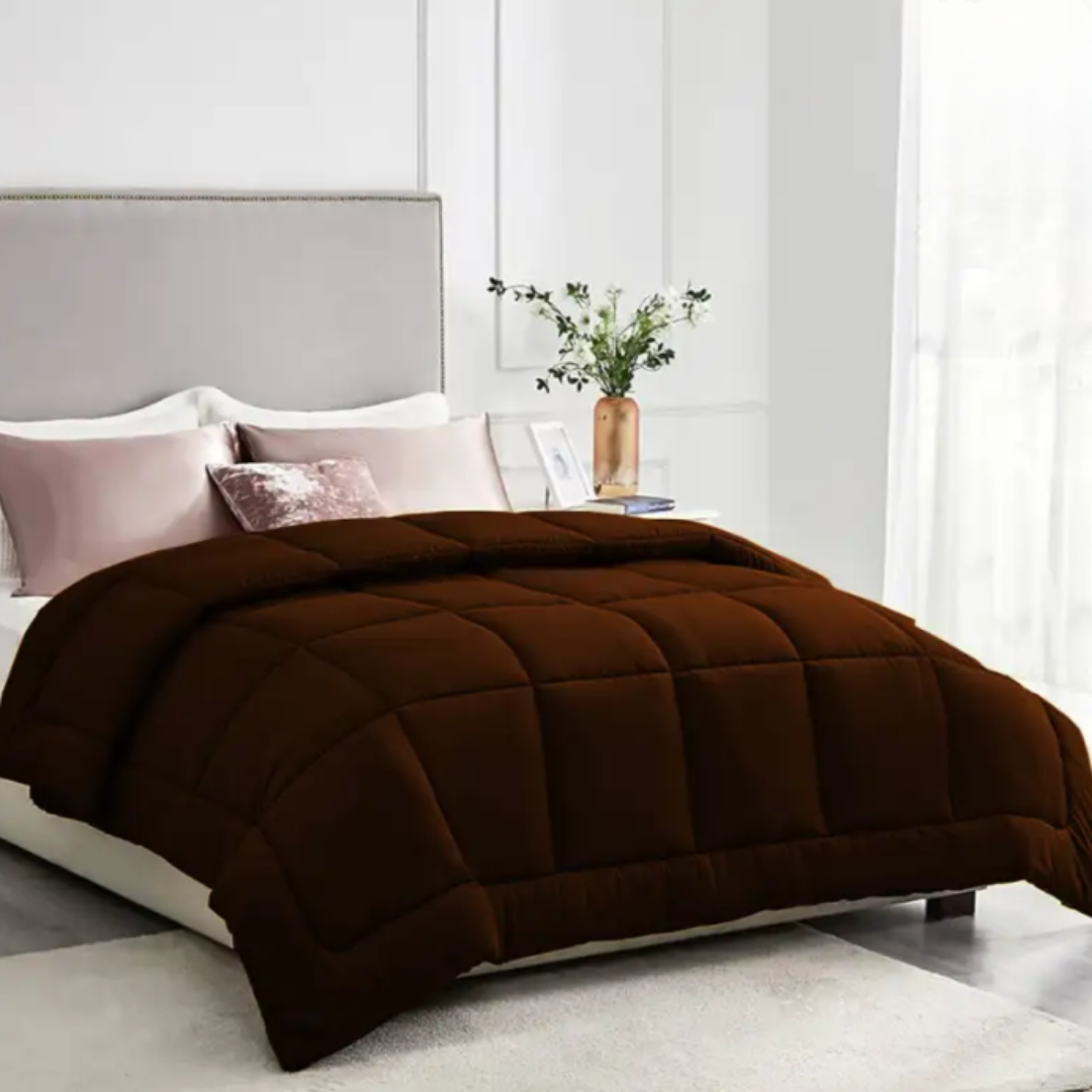 Luxury Soft Winter Comforter Brown