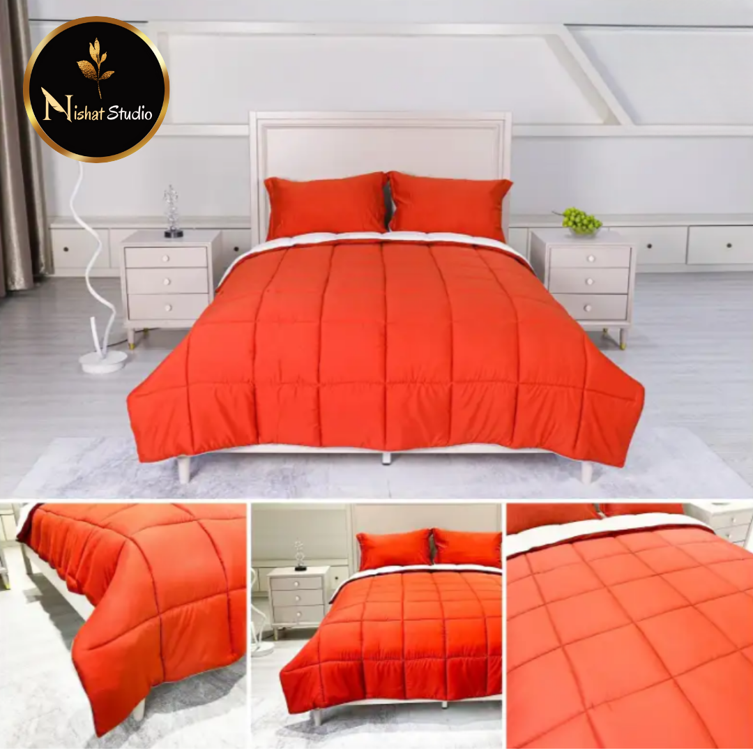 6 Piece Summer Comforter set Orange