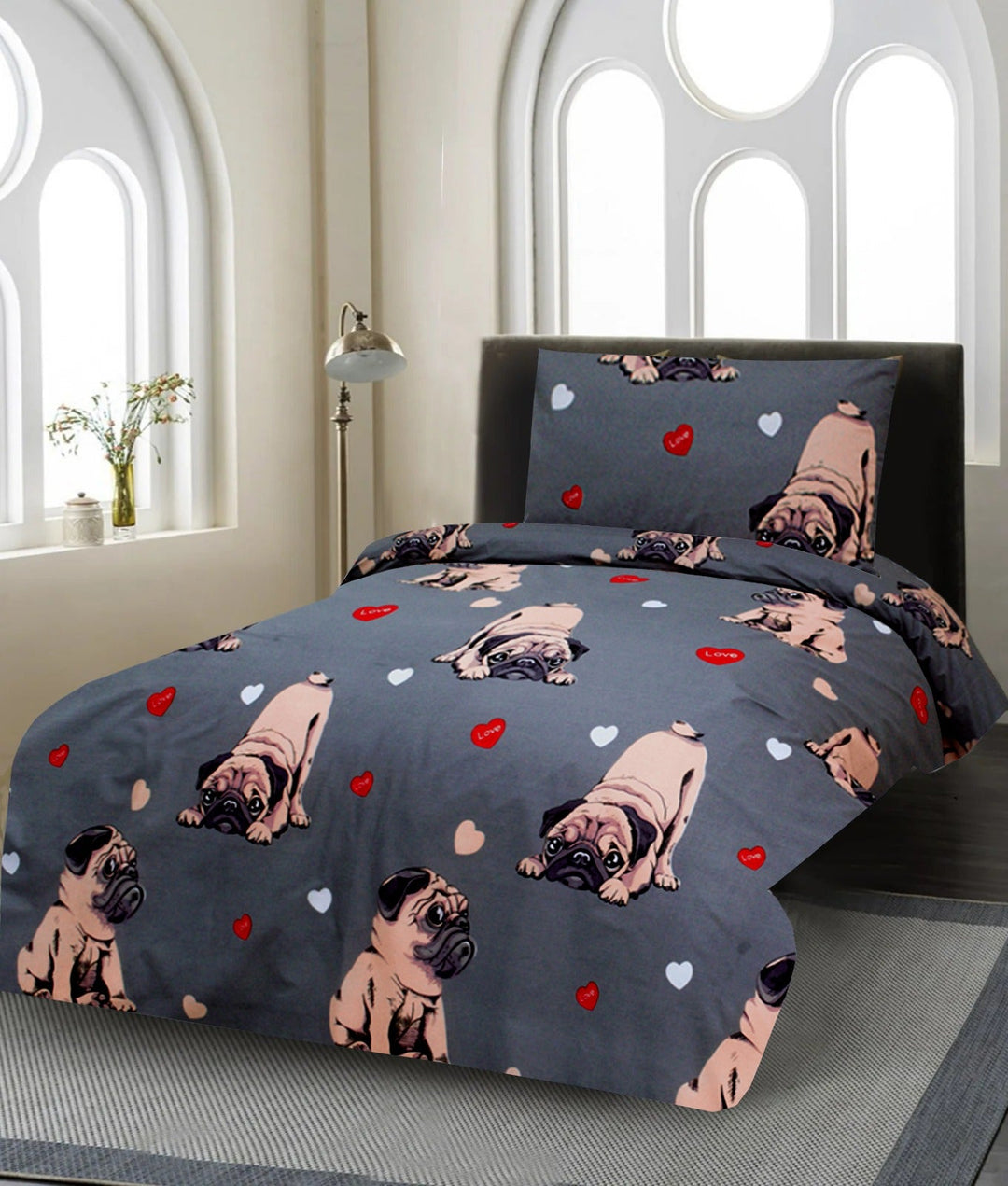 2 Pcs Printed Bed Sheet NS-877