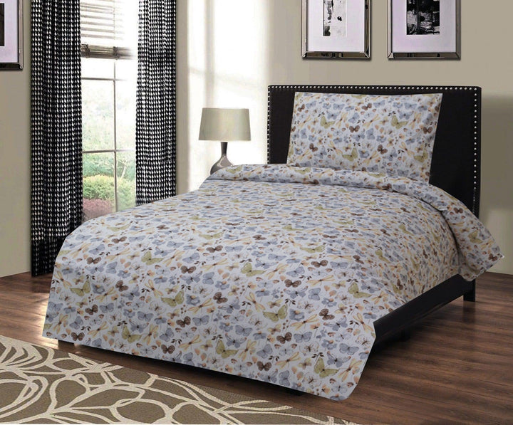 2 Pcs Printed Bed Sheet NS-904