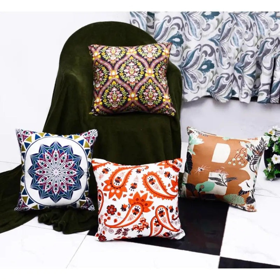 Pack of 4 Duck Digital Printed Cushion covers