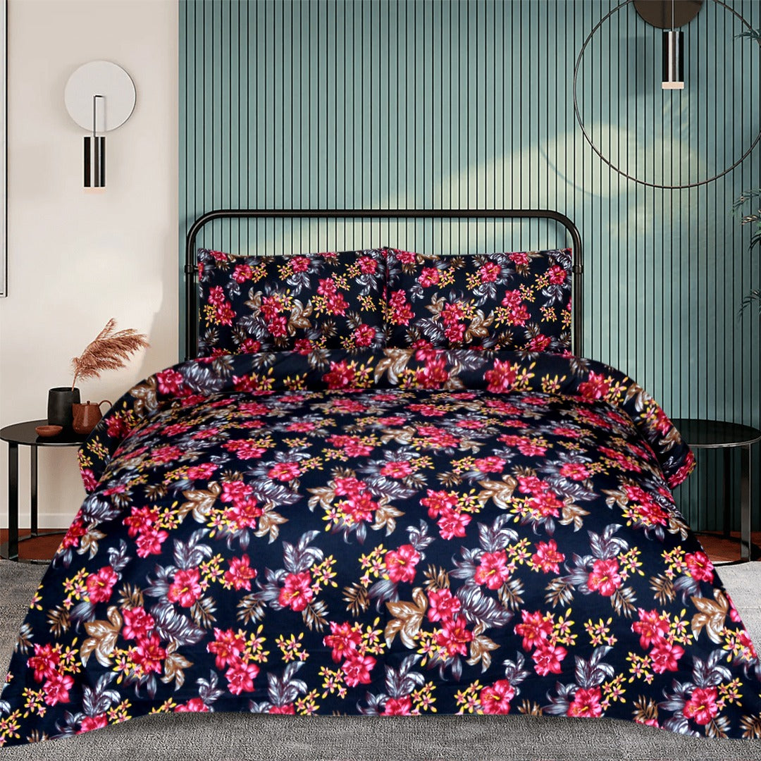 3 Pcs Printed Bed Sheet NS-1190