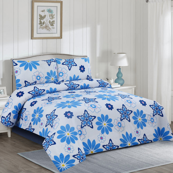 3 Pcs Premium Printed Bedsheet Set - 1341