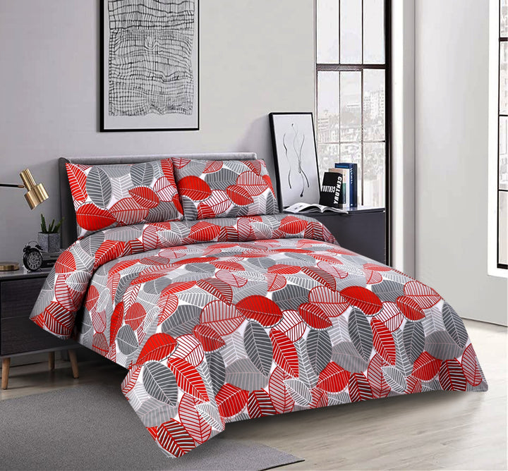 3 Pcs Premium Printed Bedsheet Set - 1347