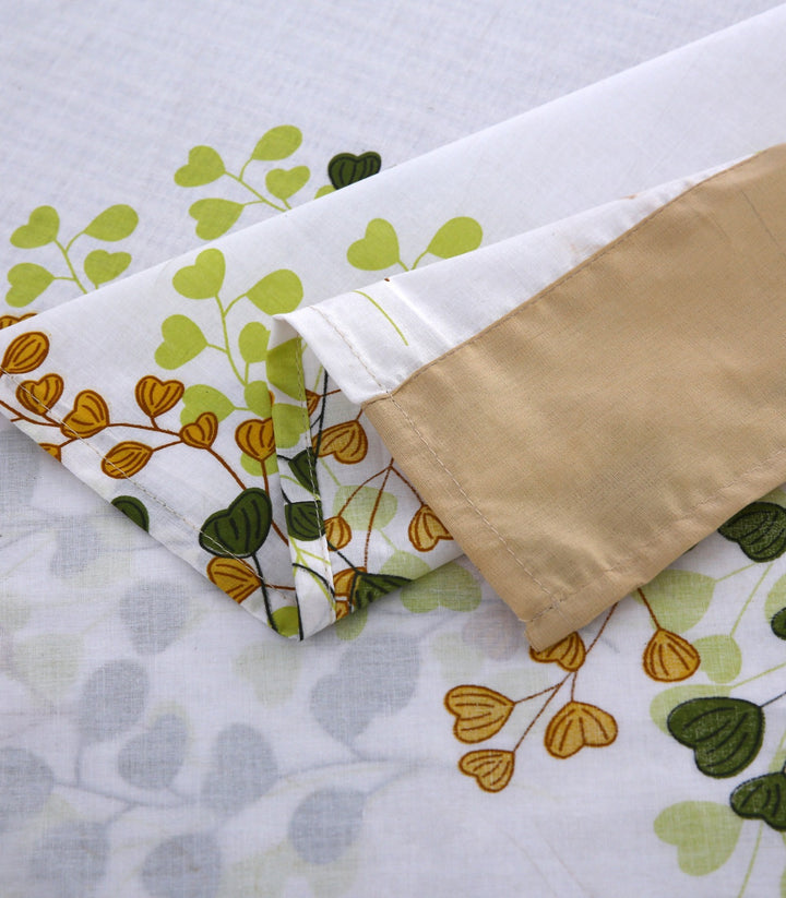 3 Pcs Cuffed Printed Bedsheet Set - 1498