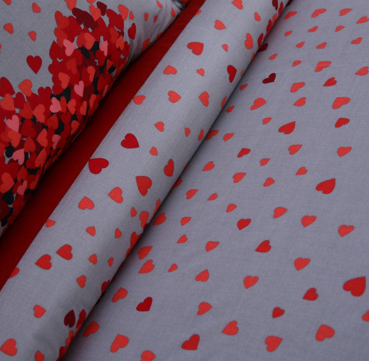 3 Pcs Cuffed Printed Bedsheet Set - 1501