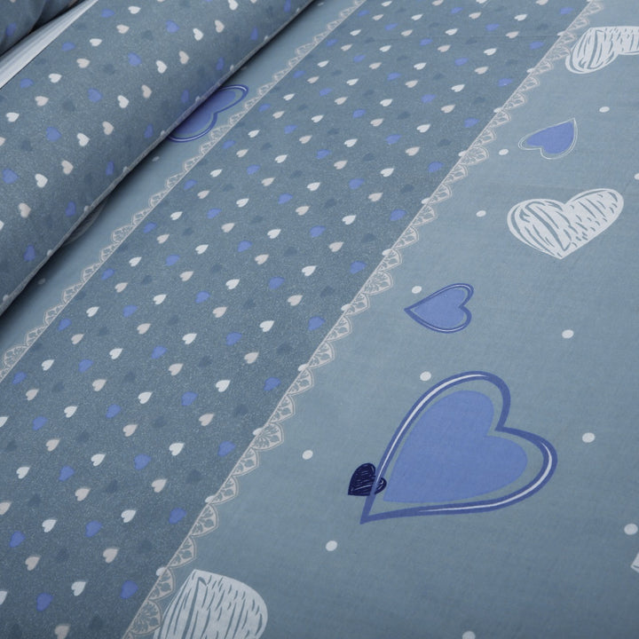 3 Pcs Cuffed Printed Bedsheet Set - 1503