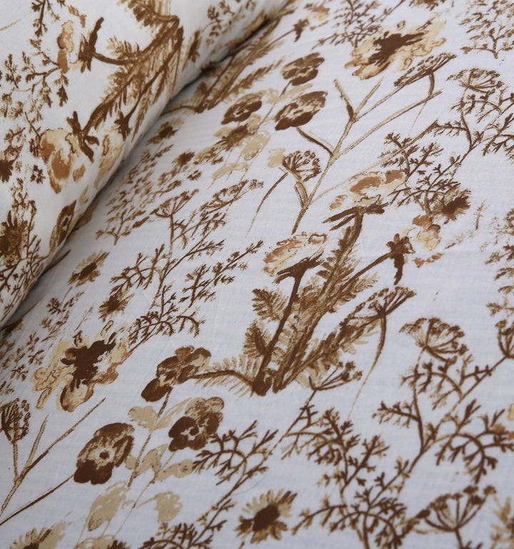 3 Pcs Cuffed Printed Bedsheet Set - 1510