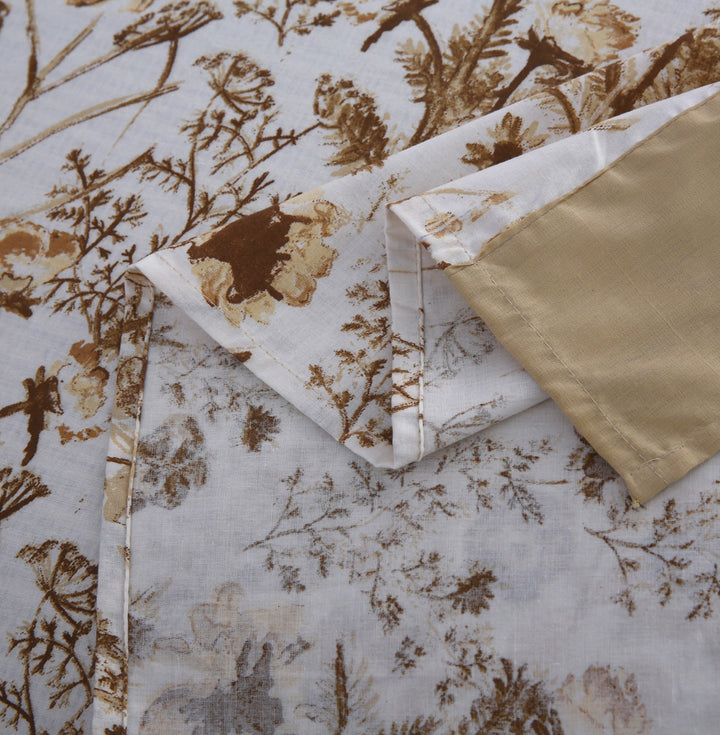 3 Pcs Cuffed Printed Bedsheet Set - 1510