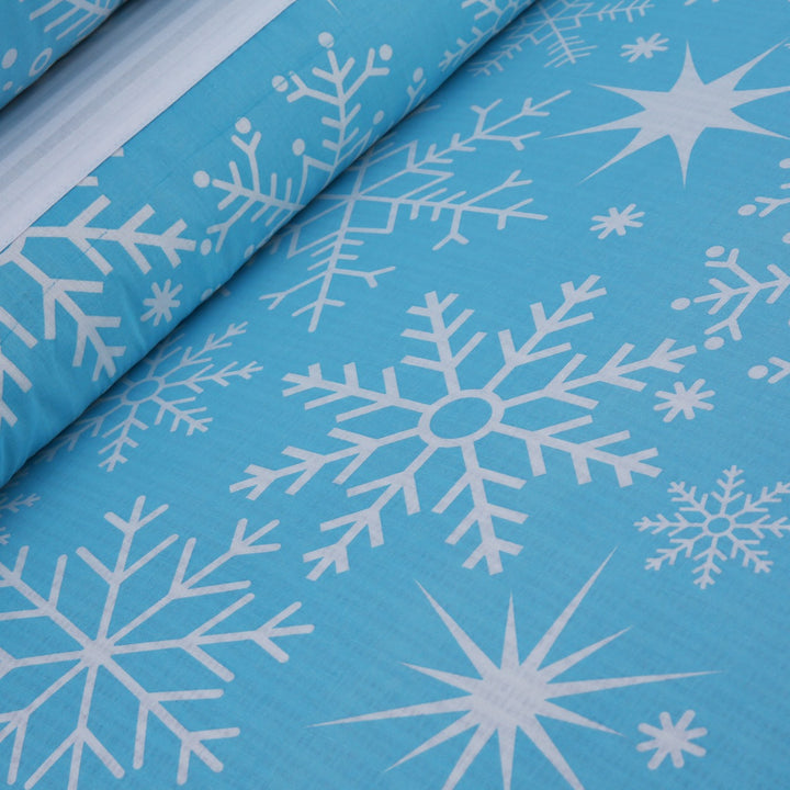 3 Pcs Cuffed Printed Bedsheet Set - 1512