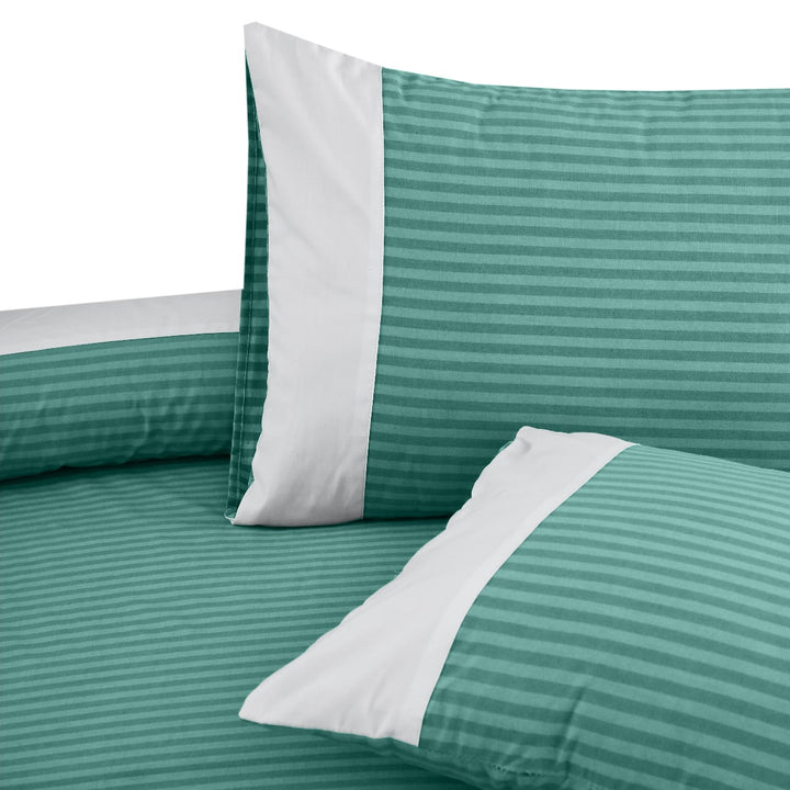 3 Pcs Cuffed Printed Bedsheet Set - 1513