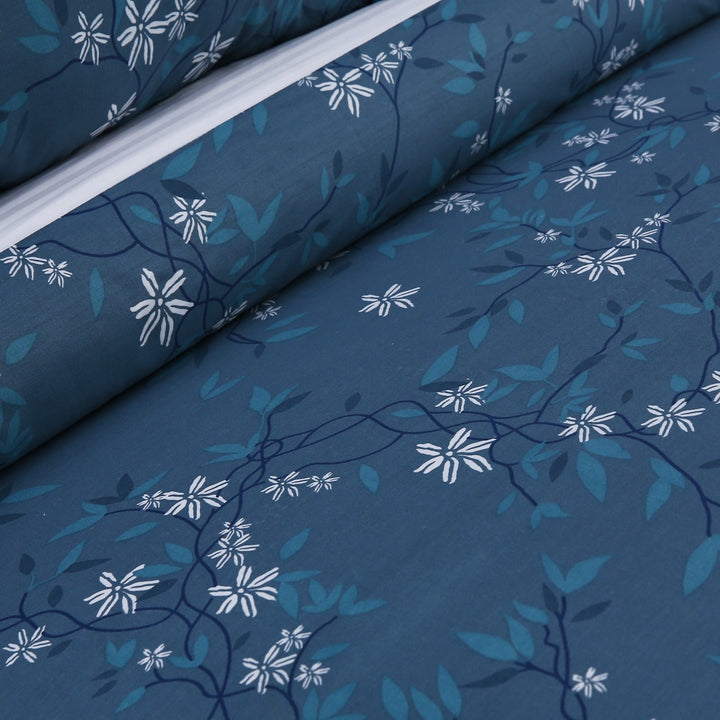 3 Pcs Cuffed Printed Bedsheet Set - 1514