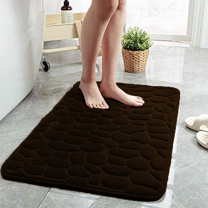 Cobblestone Embossed Bathroom Bath Mat - 033