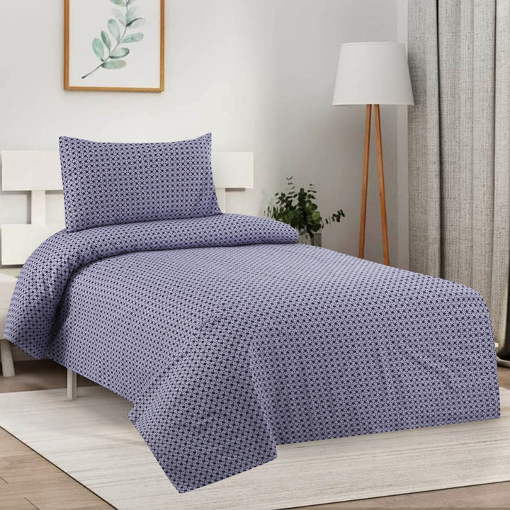 2 Pcs Elegant Printed Bed Sheet -1249