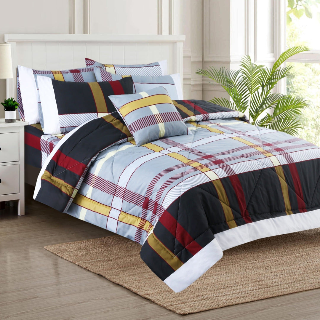 7 Pc Printed Comforter Sets