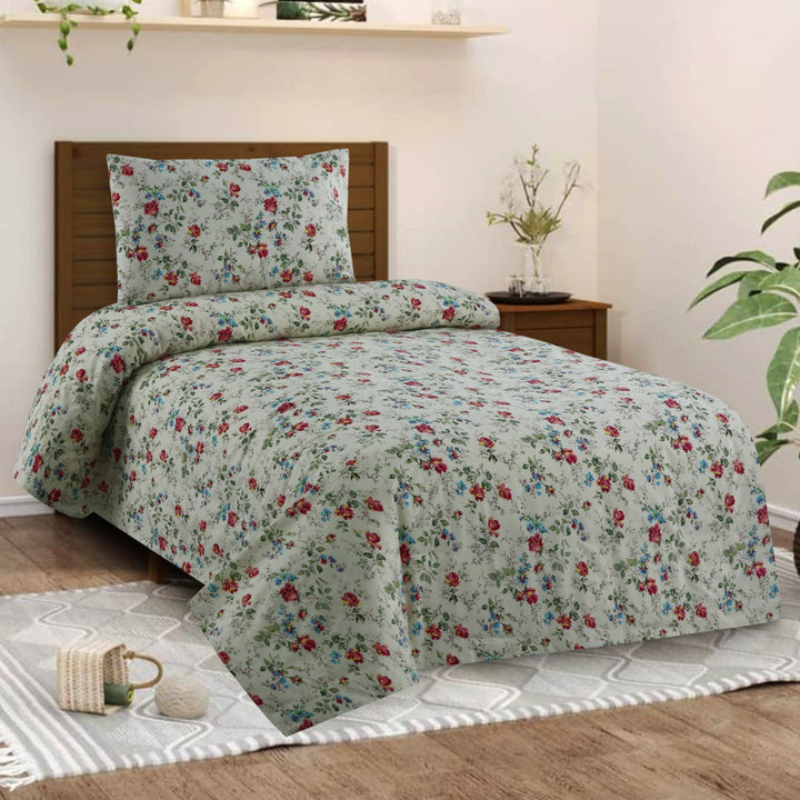 2 Pcs Elegant Printed Bed Sheet -1248