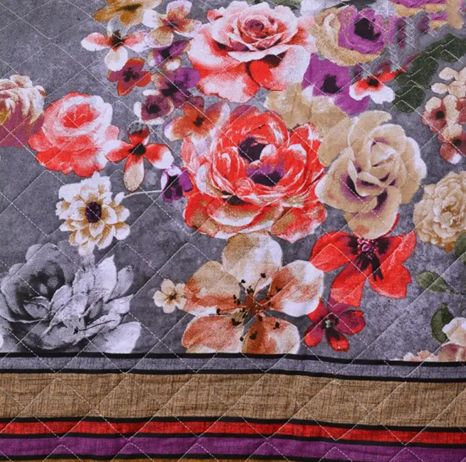 5 Pcs Quilted Printed Bedspread set NS-13