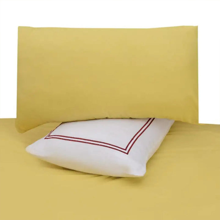 5 PCs Baratta Stitched Fitted Sheet Set Yellow