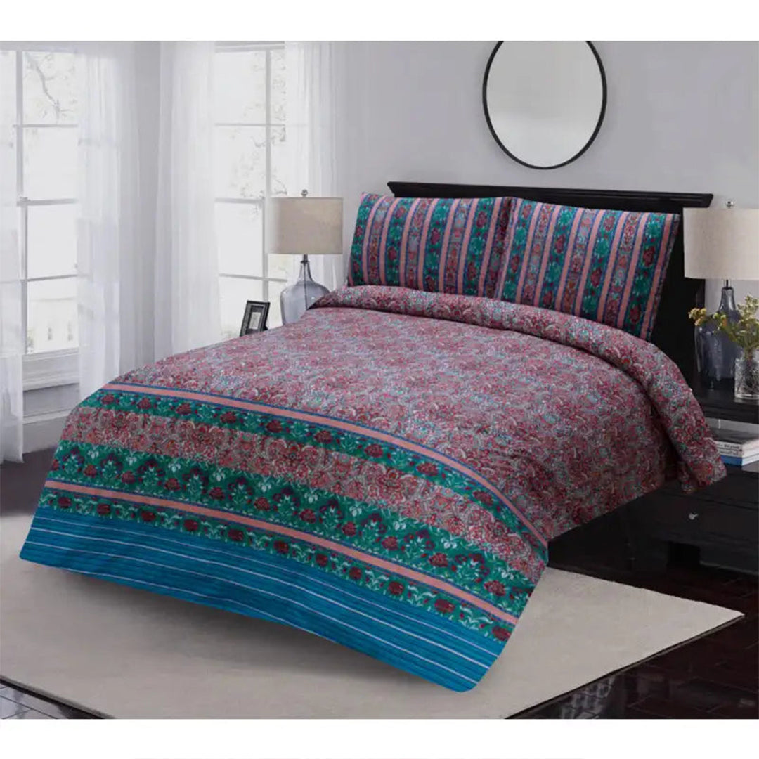 3 Pcs Premium Printed Bed Sheet NS-853