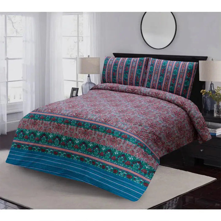 3 Pcs Premium Printed Bed Sheet NS-853