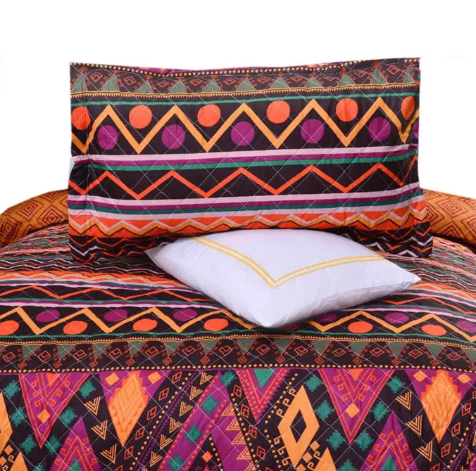 5 Pcs Quilted Printed Bedspread set NS-12