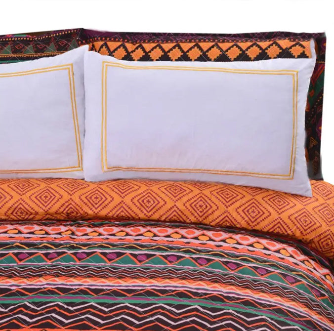 5 Pcs Quilted Printed Bedspread set NS-12