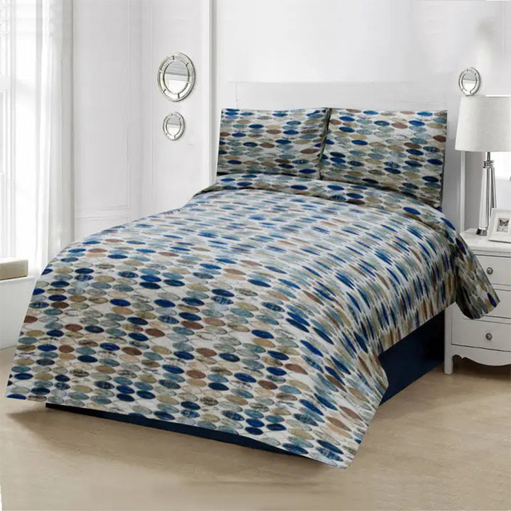 3 PCS PRINTED KING SIZE BED SHEET 830