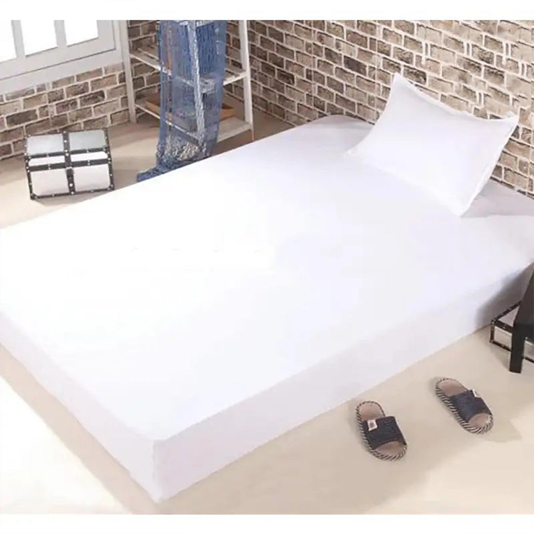 3 PCs Satin Strips Fitted Sheet with Pillow cover