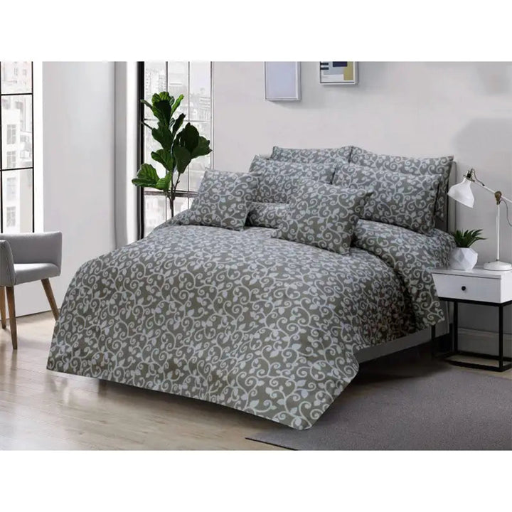 8 PC'S PRINTED DUVET SET 836