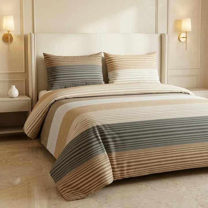 3 Pcs Premium Printed Bedsheet Set - 1263