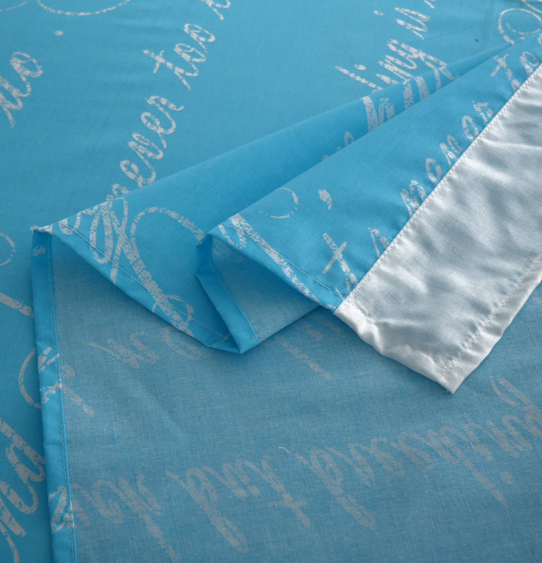 3 Pcs Cuffed Printed Bedsheet Set - 1302