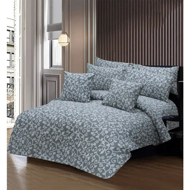 8 PC'S PRINTED DUVET SET 833