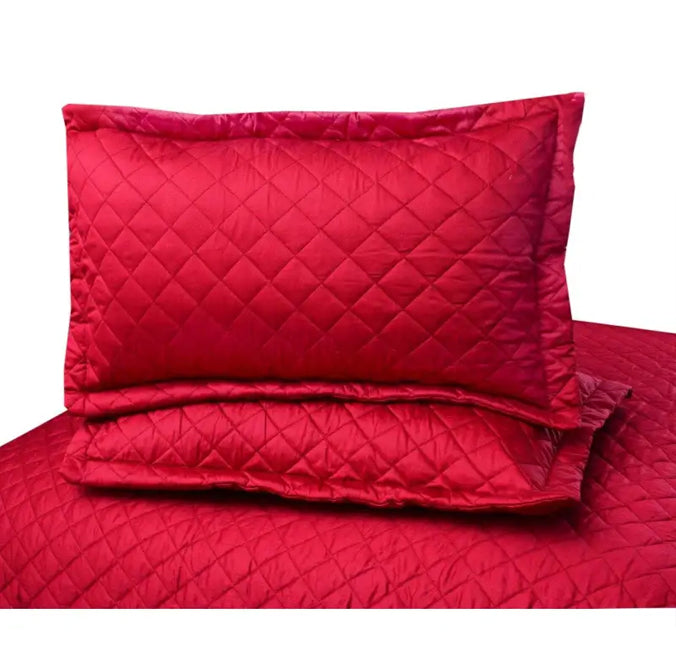 3 Pc's  Luxury Bedspread RED
