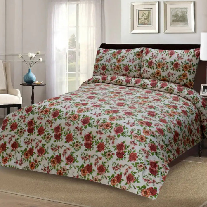 3 PCS PRINTED KING SIZE BED SHEET 820