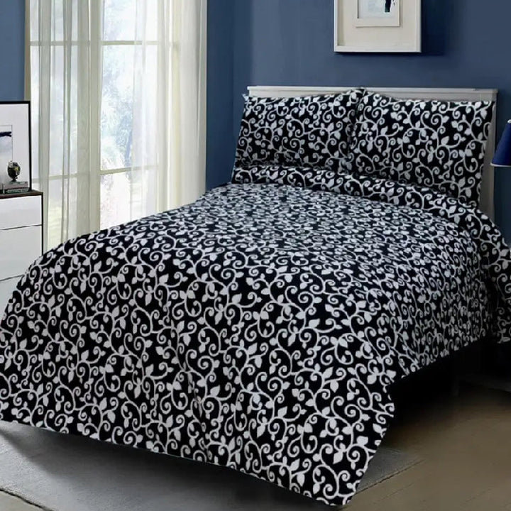 3 PCS PRINTED KING SIZE BED SHEET 807